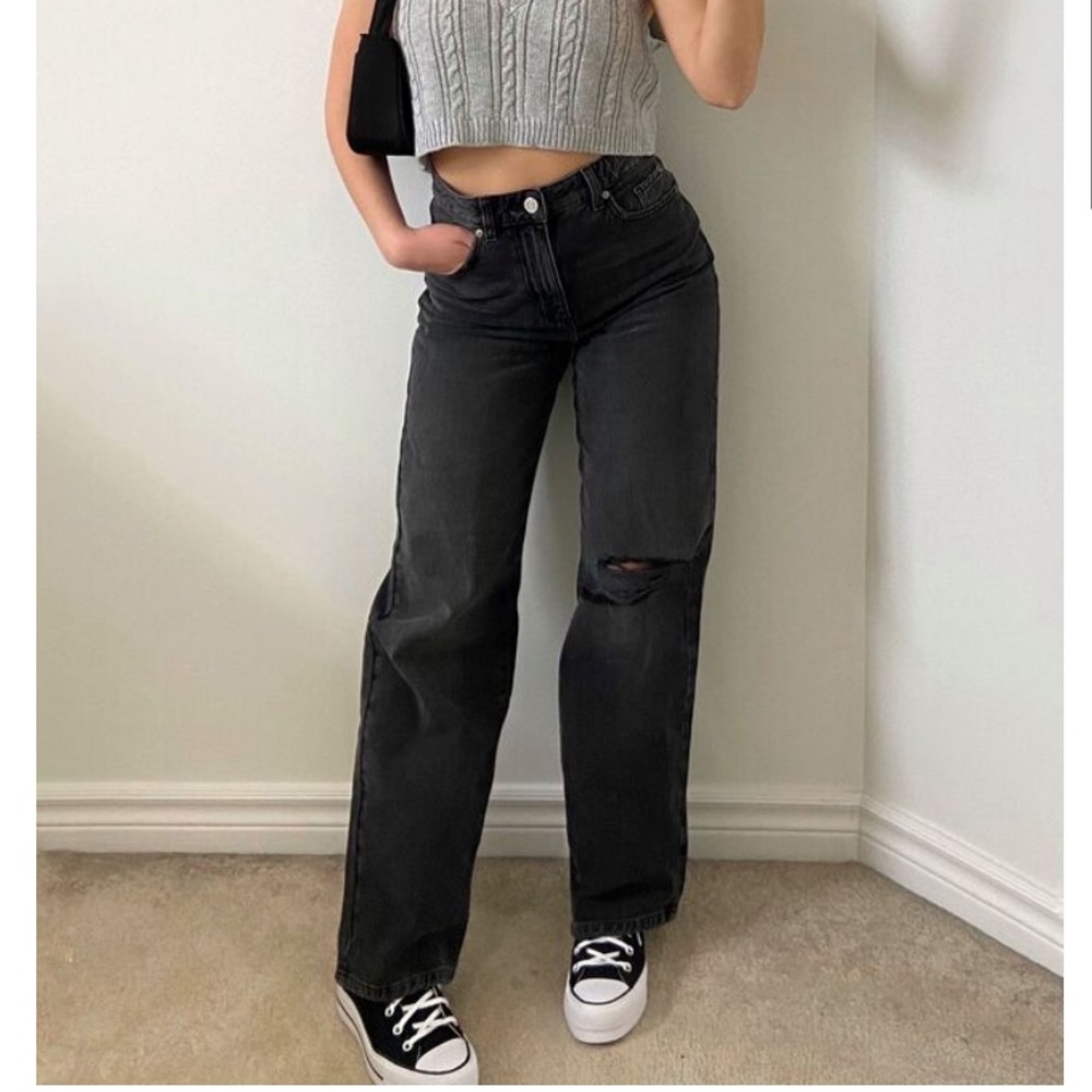 garage wide leg jeans